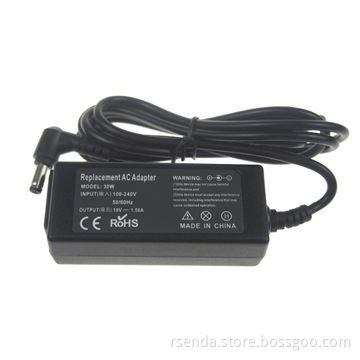 Mini 30W 19V 1.58A Laptop Power Adapter for Acer DC 5.5*1.7mm